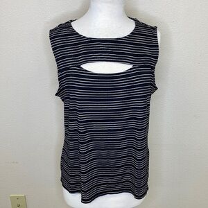 1.STATE Sleeveless Open Chest Shirt Size 1X